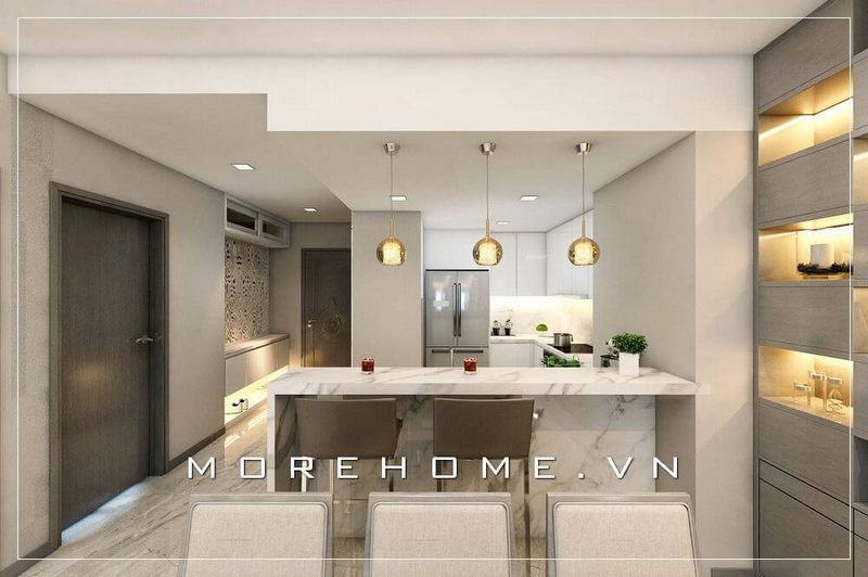 # 19 thiết kế bếp ăn căn hộ chung cư ấn tượng 2022