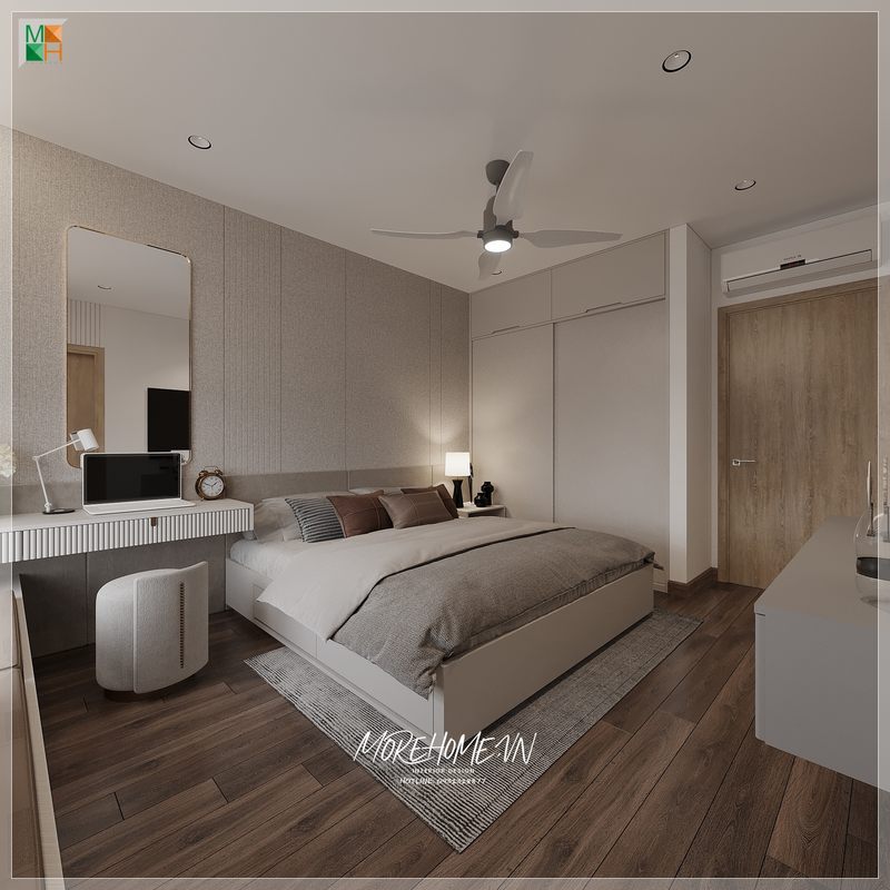 Chiêm ngưỡng mẫu thiết kế phòng ngủ có bàn làm việc chung cư đẹp sang trọng và ấn tượng cho không gian sống của mọi gia đình.