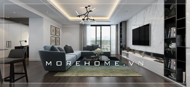 Khi được sắp xếp và bố trí nội thất hài hòa, không gian phòng khách chung cư hiện đại sẽ trở nên đẹp và ấn tượng hơn.